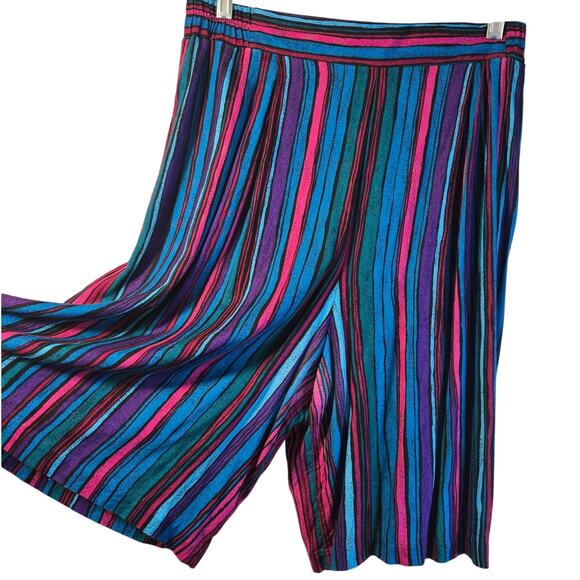 Koret Multicolor Striped Culottes, Size XL – Vibrant Wide-Leg Comfort [0122] - Picture 2 of 8